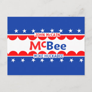 McCain Huckabee McBEE Postcard