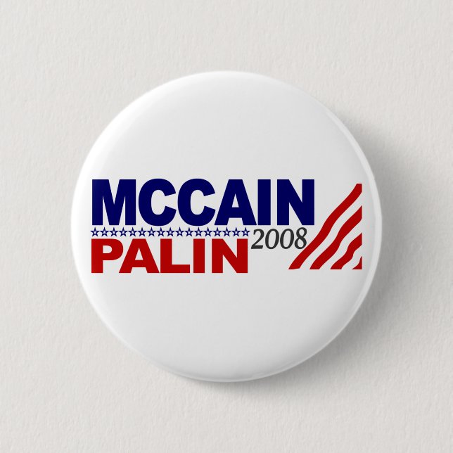 McCain Palin 2008 6 Cm Round Badge (Front)