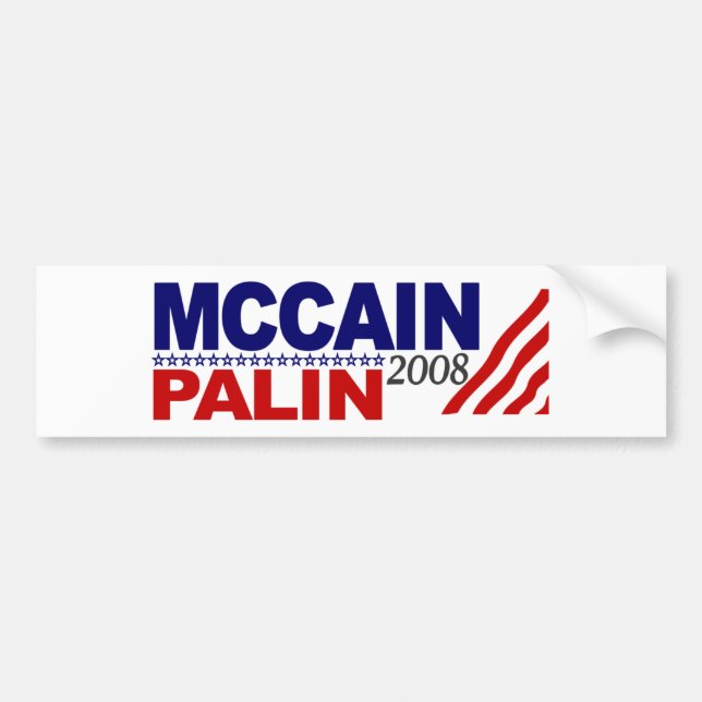McCain Palin 2008 Bumper Sticker (Front)