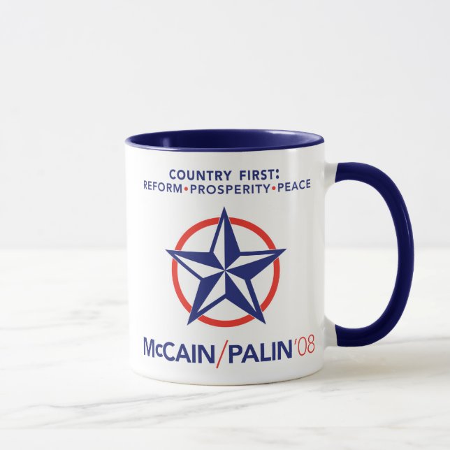 McCain/Palin Country First Star Mug (Right)
