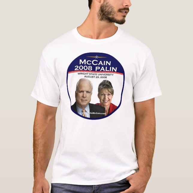 McCain Paulin Announcement Commemorative Wright St T-Shirt (Front)
