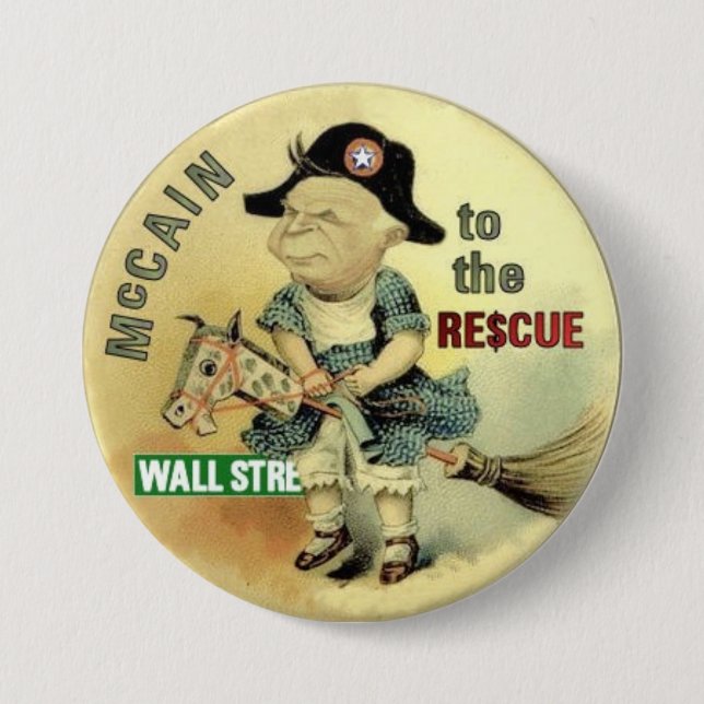 McCain Wall St. Rescue Button (Front)