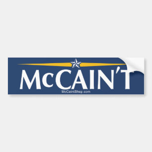 McCain't Bumper Sticker