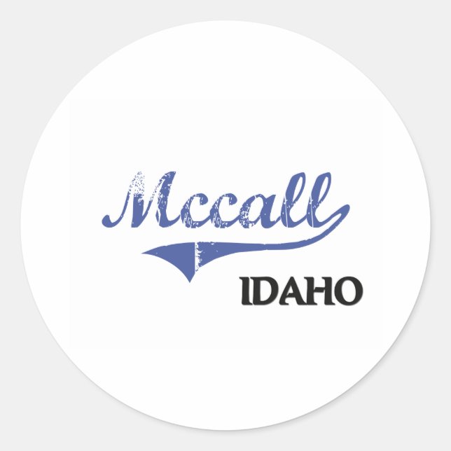 Mccall Idaho City Classic Round Sticker (Front)