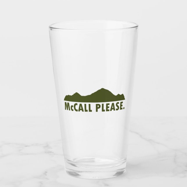 McCall Idaho Please Glass (Front)
