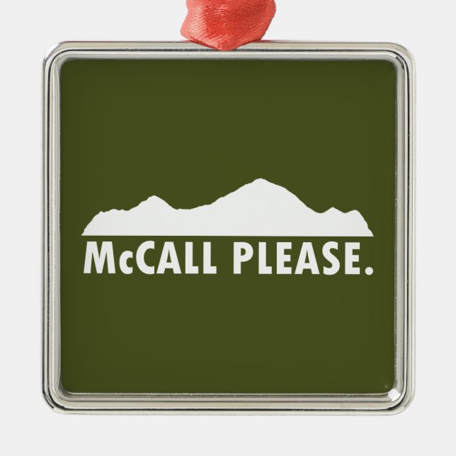 McCall Idaho Please Metal Tree Decoration (Front)