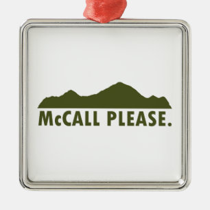 McCall Idaho Please Metal Tree Decoration