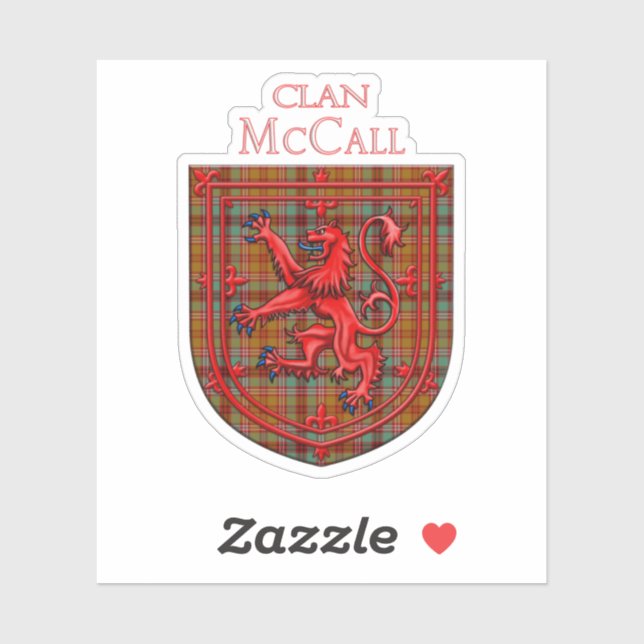 McCall Tartan Scottish Plaid Lion Rampant (Sheet)