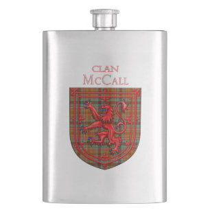 McCall Tartan Scottish Plaid Lion Rampant Hip Flask