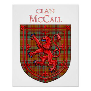 McCall Tartan Scottish Plaid Lion Rampant Poster