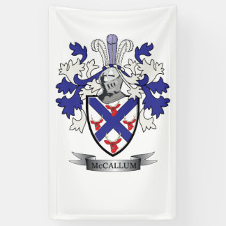 McCallum Family Crest Coat of Arms Banner
