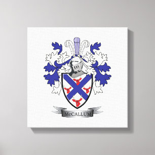 McCallum Family Crest Coat of Arms Canvas Print