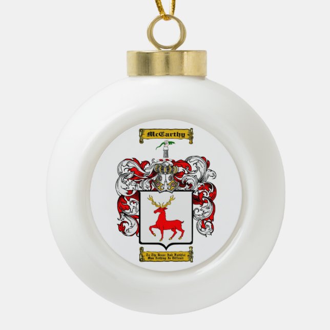 McCarthy Ceramic Ball Christmas Ornament (Front)