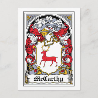 McCarthy Family Crest Postcard
