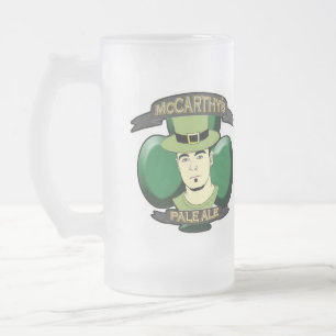 mccarthyspaleale1 frosted glass beer mug