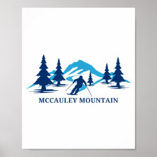 Mccauley mountain new york ski resort skiing skier poster