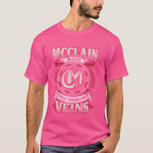 Mcclain Family Name, Runs Through My Veins T-Shirt