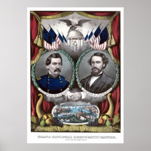 McClellan and Pendleton Campaign Poster
