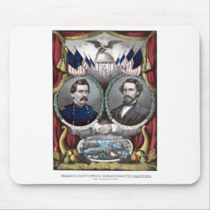 McClellan and Pendleton Campaign Poster Mouse Pad