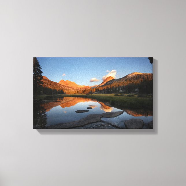 McClure Meadow Sunset Alpenglow - John Muir Trail Canvas Print (Front)