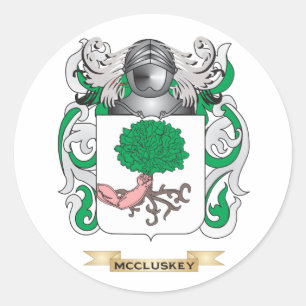 McCluskey Coat of Arms (Family Crest) Classic Round Sticker