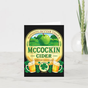 Mccockin cider mccain funny st patrick’s day humou card