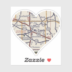 McComb MS Vintage Map