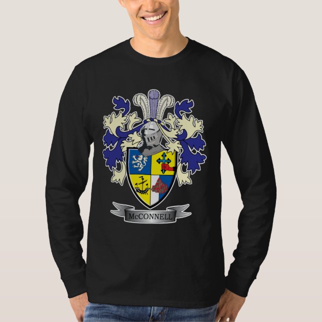 McConnell Family Crest Coat of Arms T-Shirt (Front)