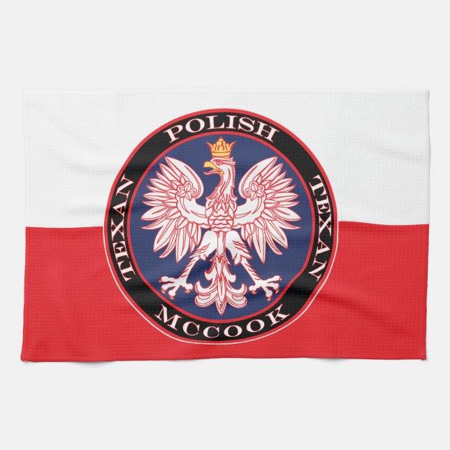 McCook Polish Texan Tea Towel (Horizontal)