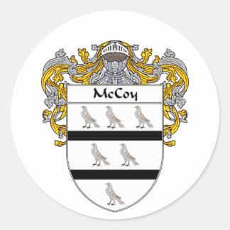 McCoy Coat of Arms (Mantled) Classic Round Sticker