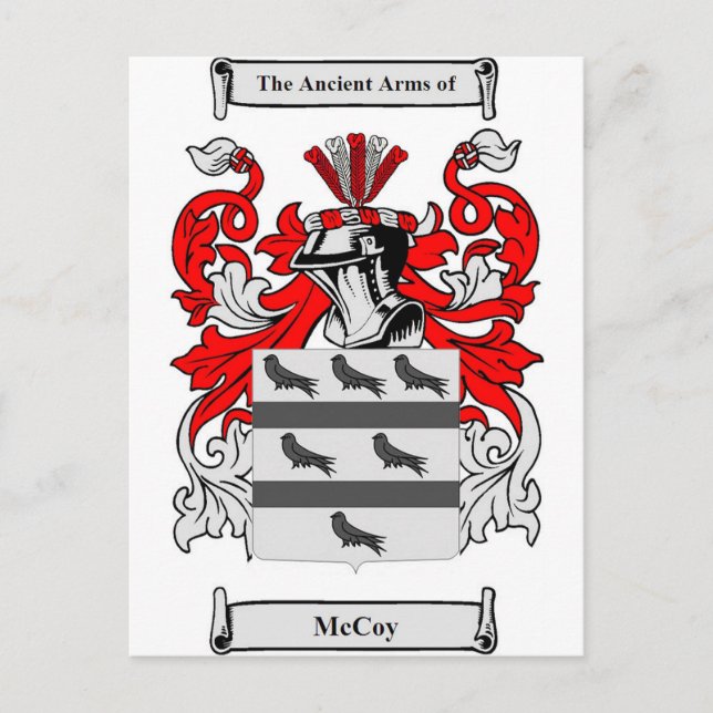 McCoy Coat of Arms Postcard (Front)