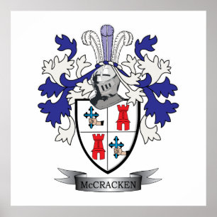 McCracken Family Crest Coat of Arms Poster