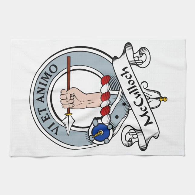 McCulloch Clan Badge Tea Towel (Horizontal)