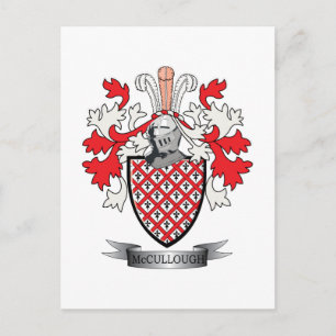 McCullough Family Crest Coat of Arms Postcard