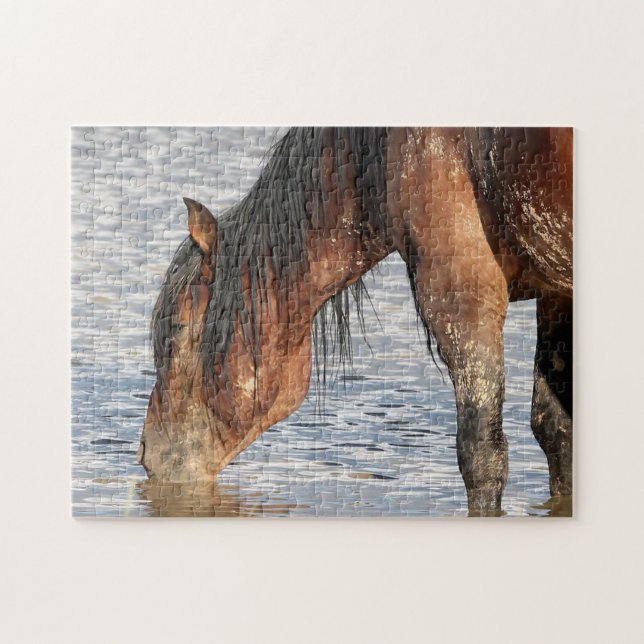 McCullough Peaks Wild Horses Jigsaw Puzzle (Horizontal)
