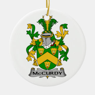 McCurdy Family Crest Ceramic Tree Decoration