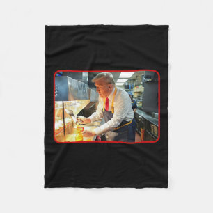 Mcdon 2024 Funny Donald Trump French Fry Cooking F Fleece Blanket