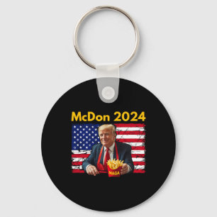 Mcdon Funny Donald Trump French Fry Cooking Fries  Key Ring