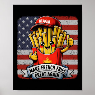 Mcdon Funny Donald Trump French Fry Cooking Fries  Poster
