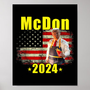 Mcdon Funny Donald Trump French Fry Cooking Fries Poster