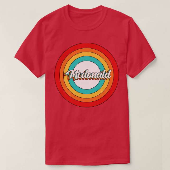 Mcdonald Name Shirt Vintage Mcdonald Circle (Design Front)