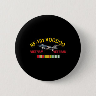 Mcdonnell F-101 Voodoo Vietnam Veteran Rf-101 Vood 6 Cm Round Badge