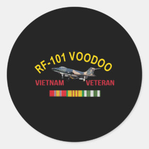 Mcdonnell F-101 Voodoo Vietnam Veteran Rf-101 Vood Classic Round Sticker
