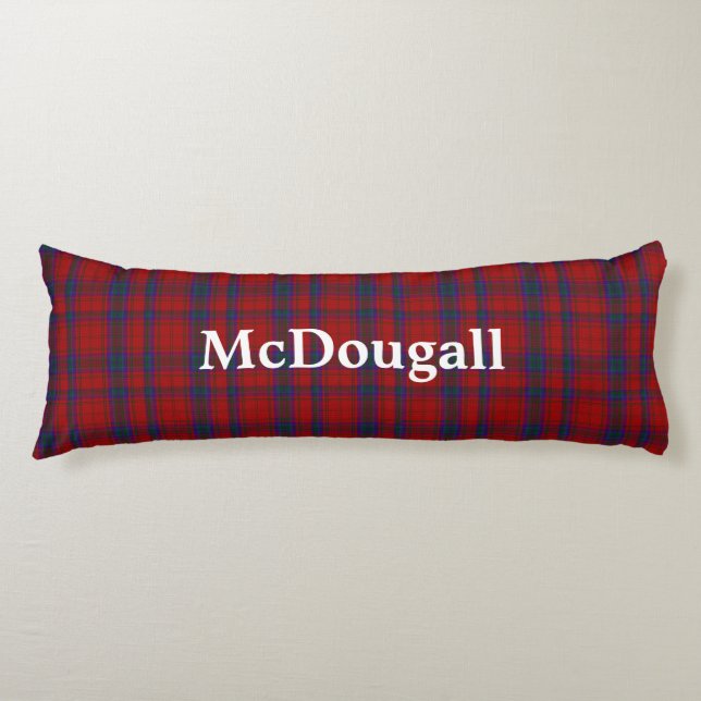McDougall Clan Tartan Plaid Body Pillow (Front)