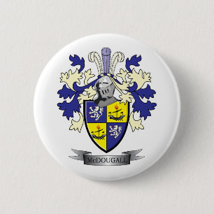 McDougall Family Crest Coat of Arms 6 Cm Round Badge