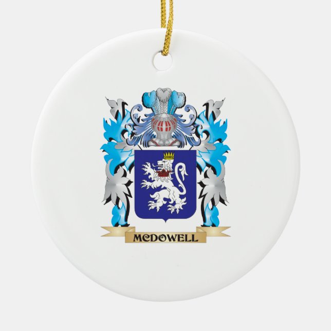 Mcdowell Coat of Arms - Family Crest Ceramic Tree Decoration (Front)