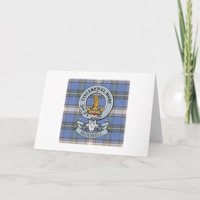 McDowell Crest + Tartan Greeting Card (Front)