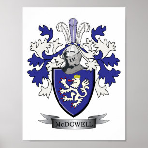 McDowell Family Crest Coat of Arms Poster