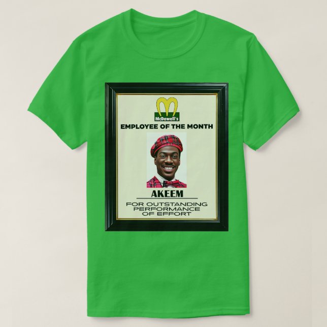 McDowells Employee Of The Month Akeem T-Shirt (Design Front)