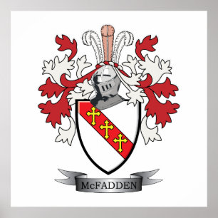 McFadden Family Crest Coat of Arms Poster